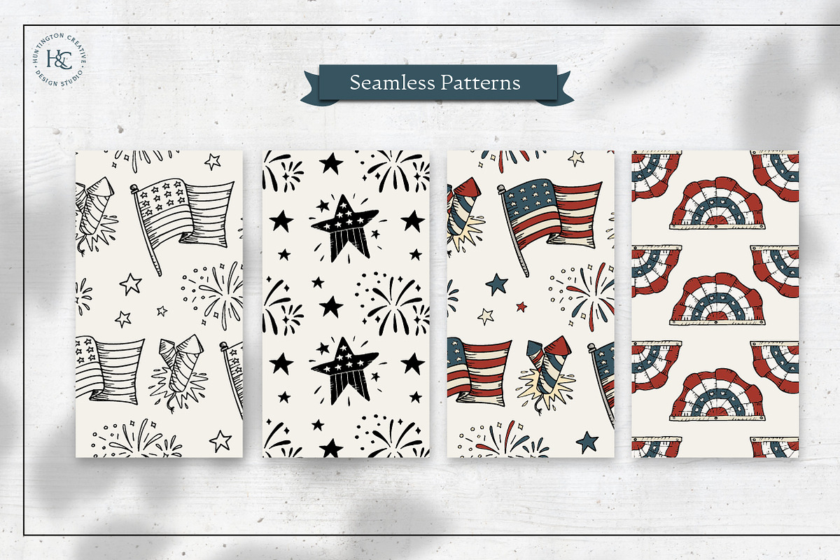 4th of July Hand Drawn Images, a Seasonal Illustration by H&C Drawings & Designs (Photo 11 of 15)