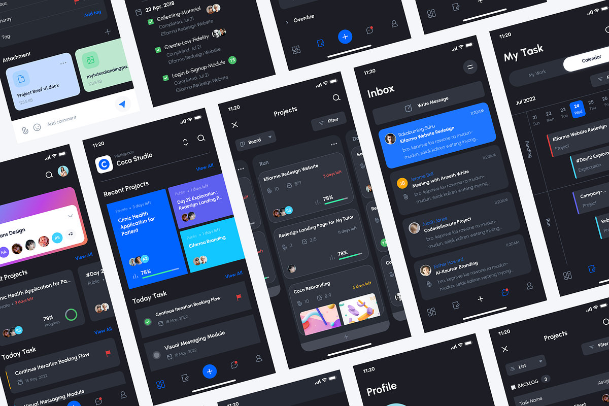 Coca - Project Management App, an UI Kit Template by Sans Design (Photo 12 of 12)