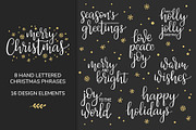 Christmas hand lettering vector set, a Graphic by InkySplash (Thumbnail 1 of 5)