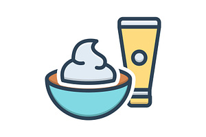 Cream cosmetic color icon, a Duotone Icon by Creative priyanka