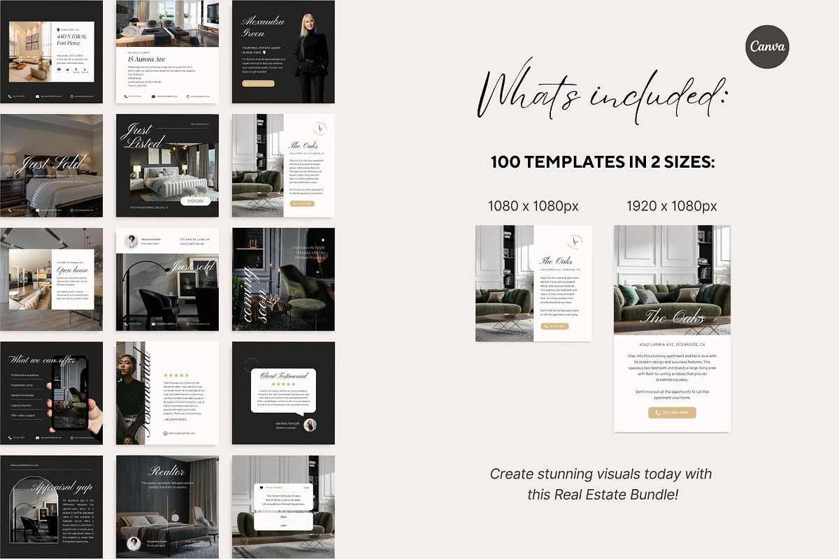 Luxury Real Estate templates, a Social Media Template by LiliesandBerries (Photo 3 of 10)