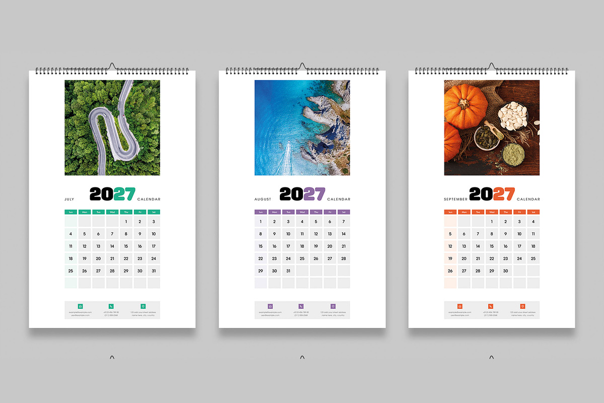 Minimalist Modern Calendar 2027, a Stationery Template by MightyDesign (Photo 4 of 8)