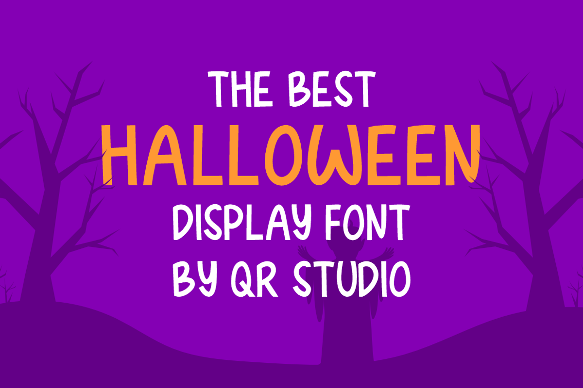 Halloween Orange Font, a Handwritten Font by QR Design Studio (Photo 6 of 8)