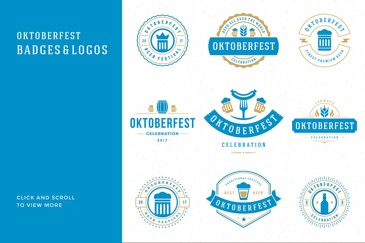 Oktoberfest vintage badges & labels, a Branding & Logo Template by Vasya Kobelev (Photo 17 of 25)