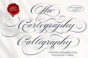 The Cartography Calligraphy, a Script Font by Romiecreative