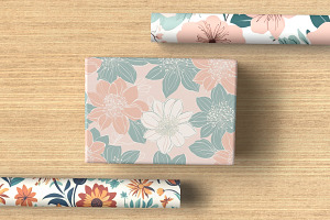 Gift Paper Roll Mockup Scene