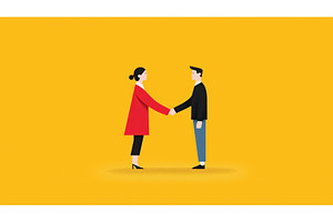 Minimalist illustration of a man and, a Person Illustration by Sergey Kotenev