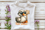 Hello Summer, Summer Duck PNG, an Illustration by Libby Wishes (Thumbnail 2 of 4)