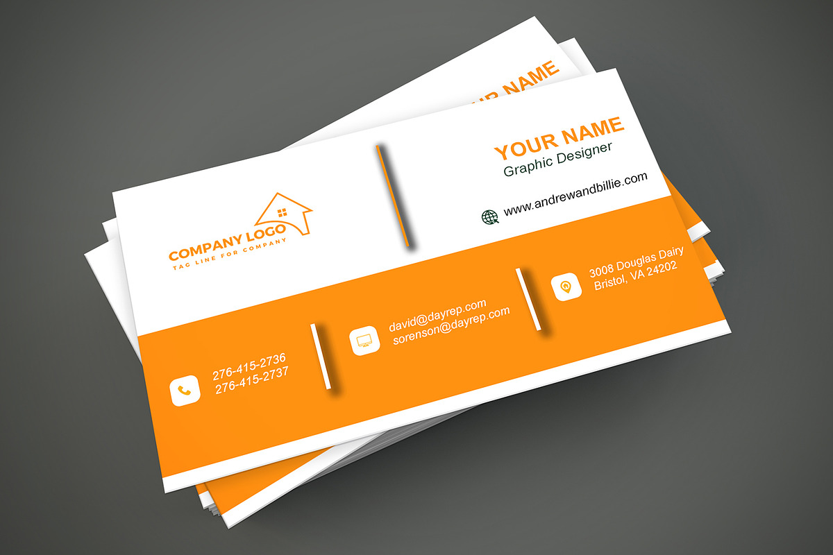 Modern Real Estate Card PSD preview 3