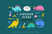 Dinosaur island - 250+ elements, an Animal Illustration by Olia (Thumbnail 1 of 12)