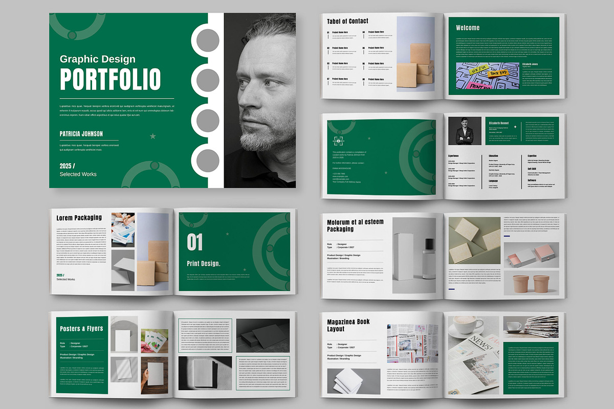 Graphic Design Portfolio Template, a Brochure Template by ContestDesign (Photo 1 of 6)