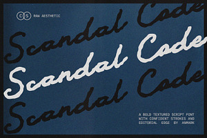Scandal Code Textured Script Font, a Script Font by AnMark