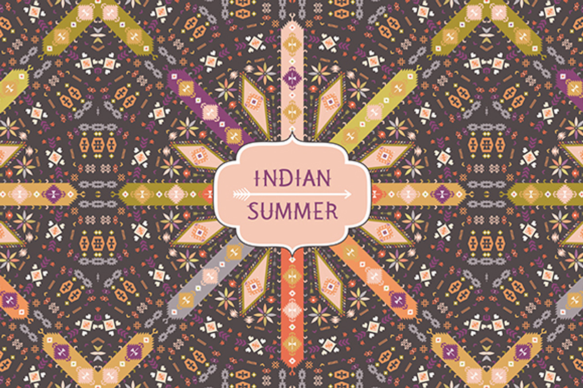 Circular set of aztec patterns preview 3