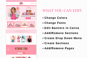 Pink Retro Shopify Store Template