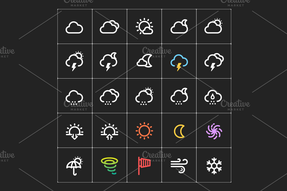 Weather Mini Icon, an Icon by WORAKAMON Design Studio