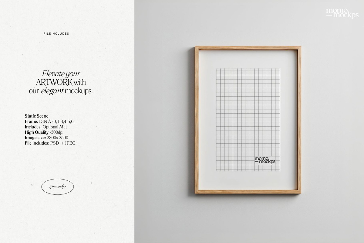 Wall Art Poster Frame Mockup | PSD, a Household Mockup by momomockps (Photo 5 of 7)