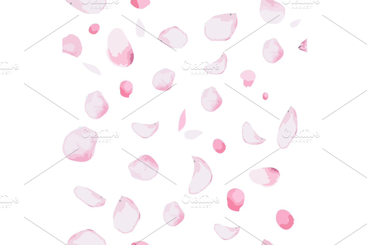 Seamless background with sakura, an Object Illustration by Nenahliadava Design