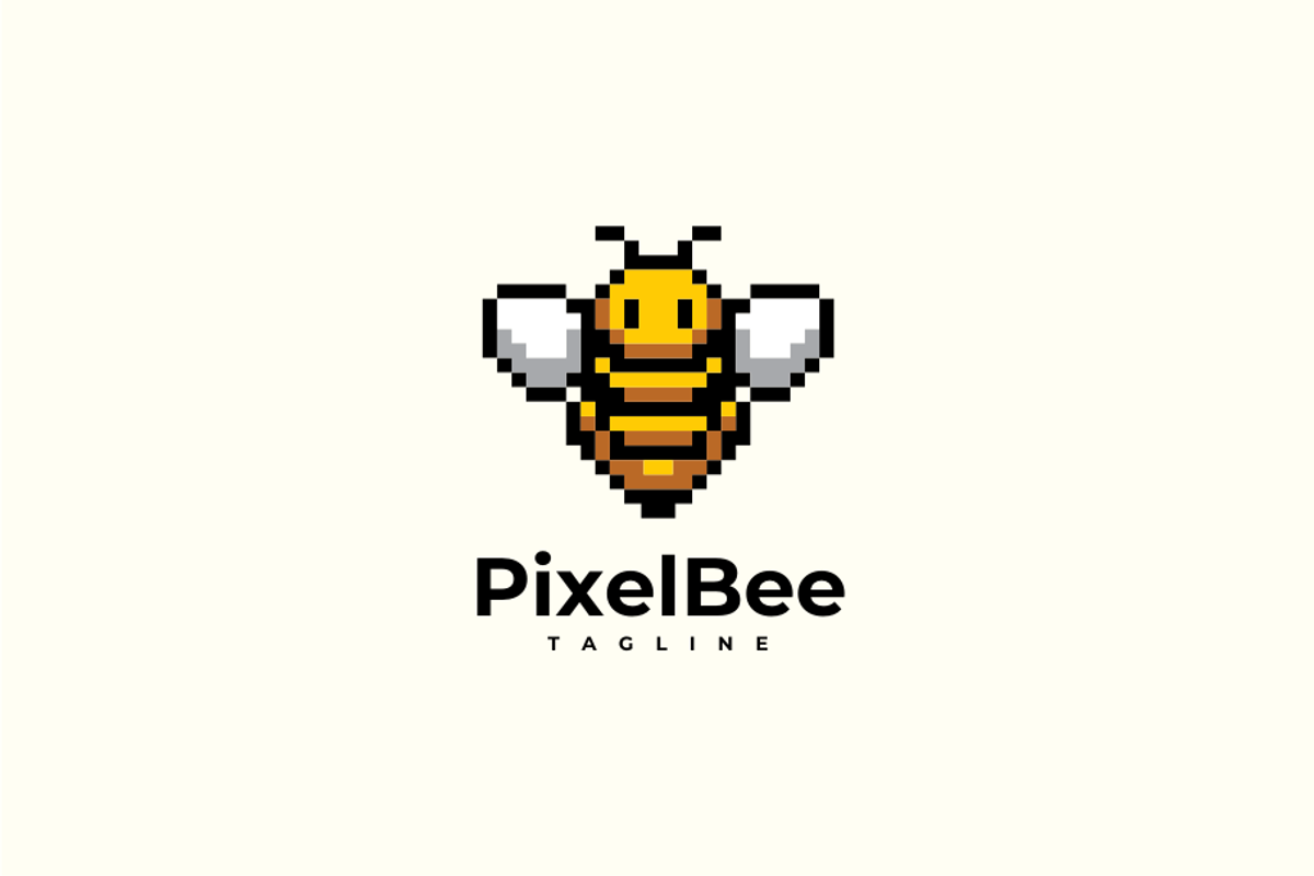 Pixel Bee Logo Template, a Branding & Logo Template by johnkent (Photo 1 of 3)