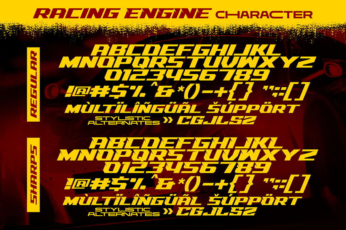 Racing Engine Race Sport Font, a Font by Multype Studio (Photo 14 of 14)