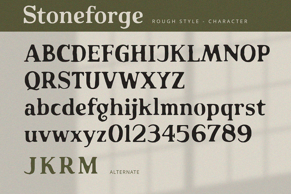 Stoneforge - Serif Font, a Font by Alpaprana (Photo 9 of 11)