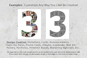 8.5x11 Number Photo Template Pack, a Marketing Template by Loveurstyle Designs (Thumbnail 5 of 5)