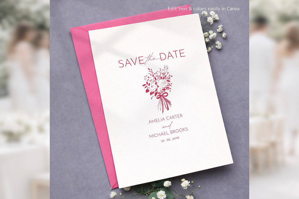 Modern Elegant Save Date Canva bd009, an Invitation Template by TyphoonStudio (Photo 7 of 10)