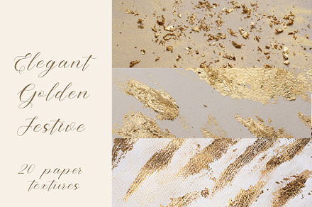 Golden festive papers