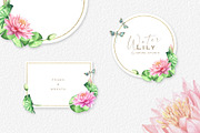 Watercolor Pink Waterlily clipart, an Illustration by GevelStudio (Thumbnail 3 of 5)