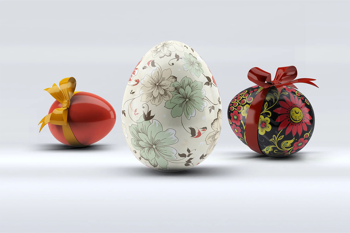 Easter Eggs Mock-Up, a Product Mockup by DesignRushMarket (Photo 1 of 6)