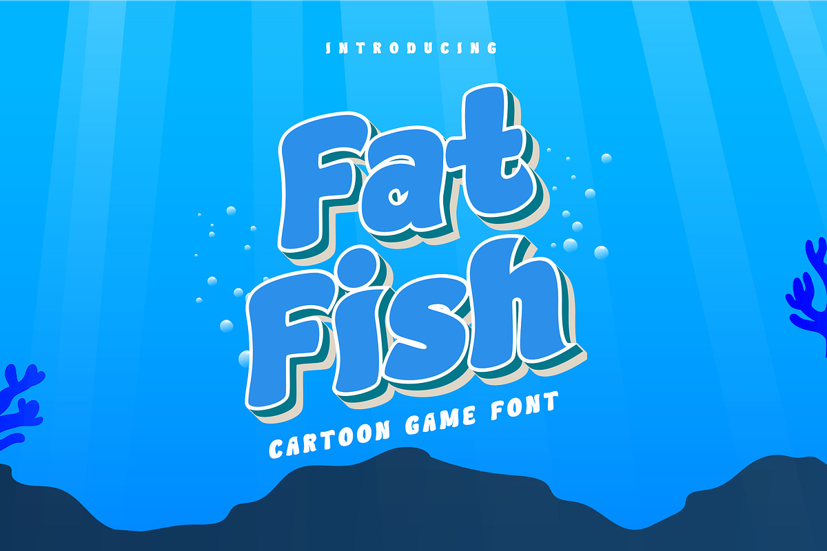 Fat Fish – Cartoon Gaming Font, a Sans Serif Font by Pinisi ART (Photo 1 of 10)