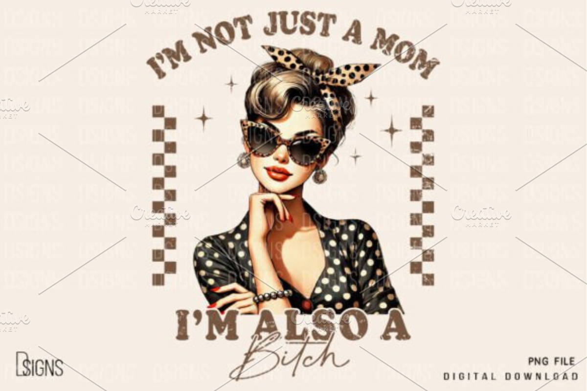 Vintage Mothers Day Funny Mama Bundl, a Product Mockup by Design Station (Photo 3 of 10)