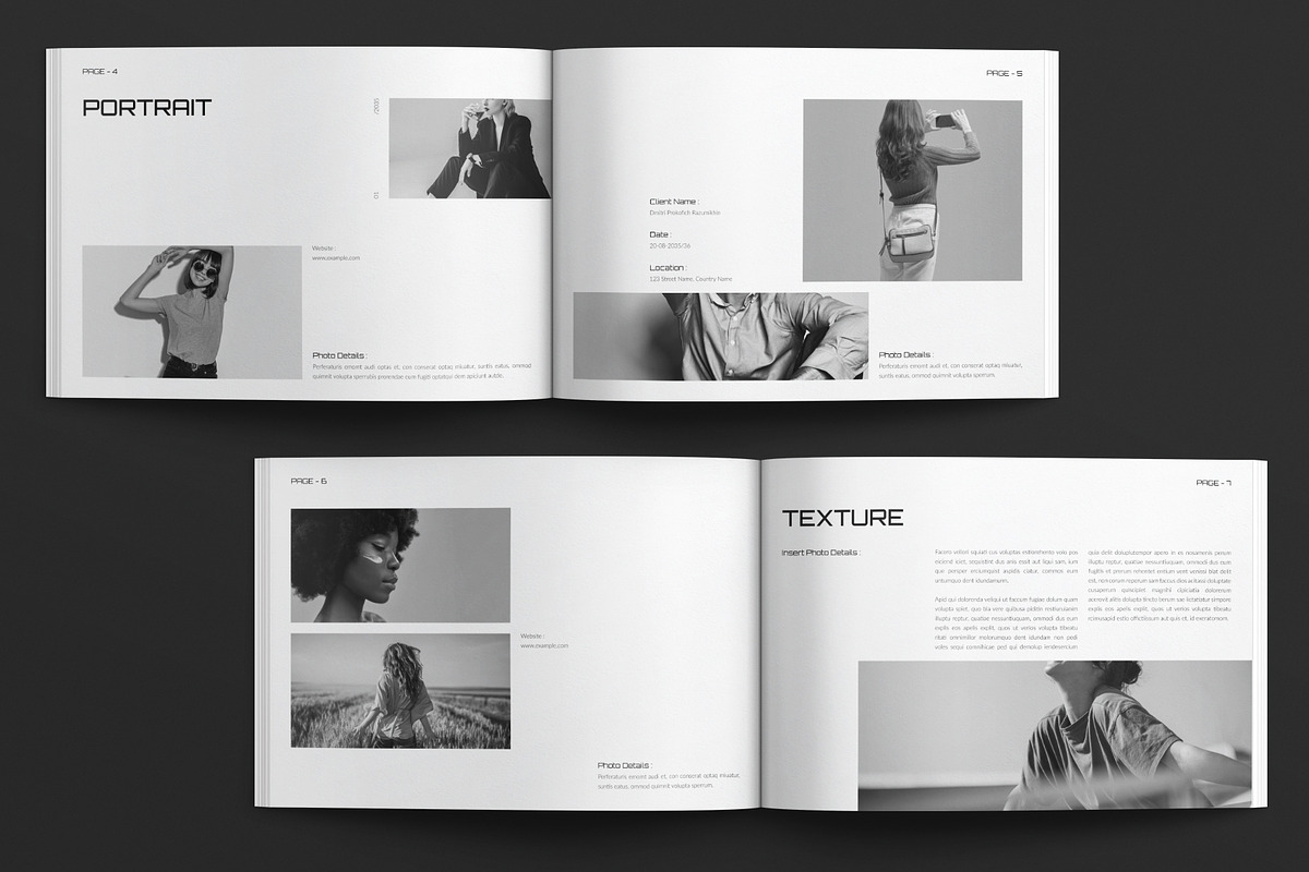 Photo Album Book Template Landscape, a Brochure Template by E-Type (Photo 3 of 7)
