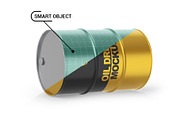 Metallic Oil Drum Mockup, a Cups & Container Mockup by Dev.Rawat21 (Thumbnail 2 of 4)