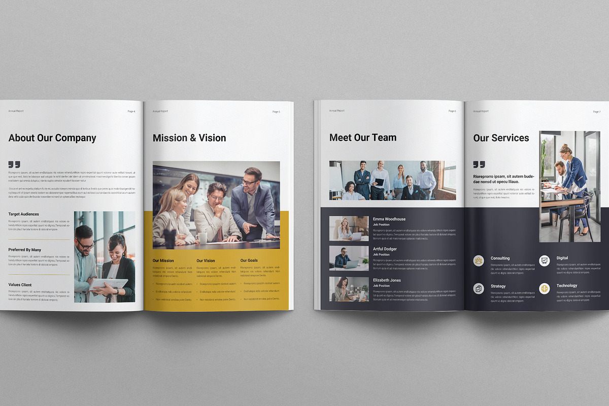 Annual Report Template, a Brochure Template by E-Type (Photo 3 of 7)