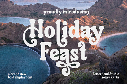Holiday Feast Display Font, a Slab Serif Font by Letterhend Studio