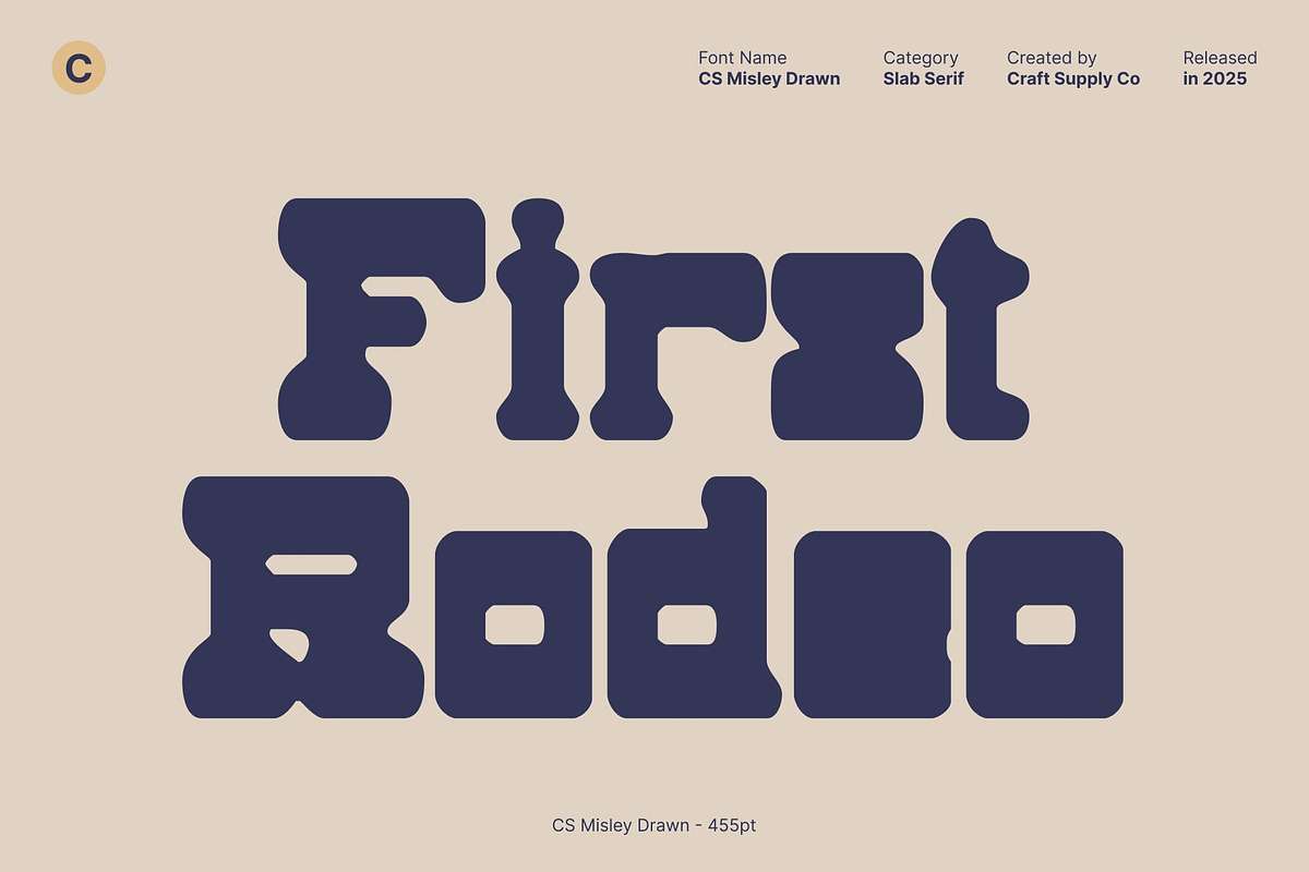 CS Misley Drawn, a Slab Serif Font by Craft Supply Co. (Photo 2 of 8)