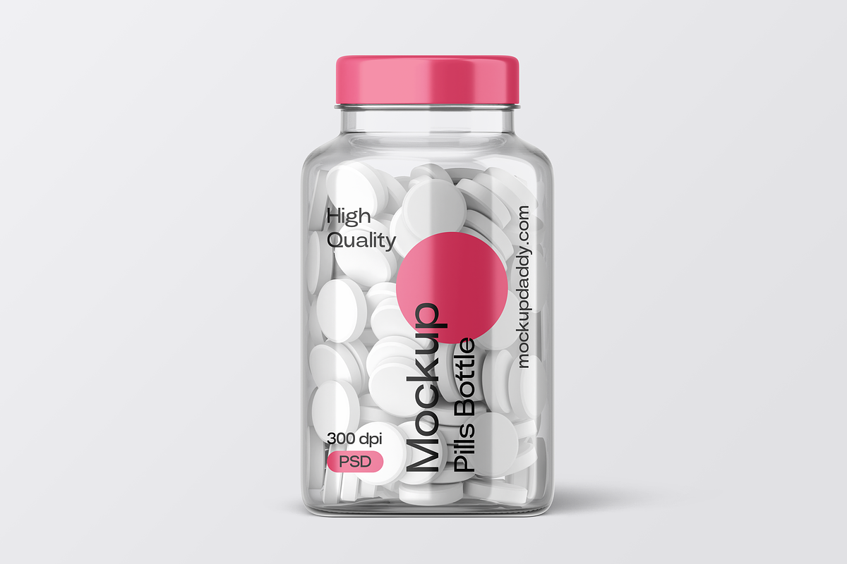 Vitamin & Supplement Bottle Mockup, a Cups & Container Mockup by Mockupdaddy (Photo 13 of 28)