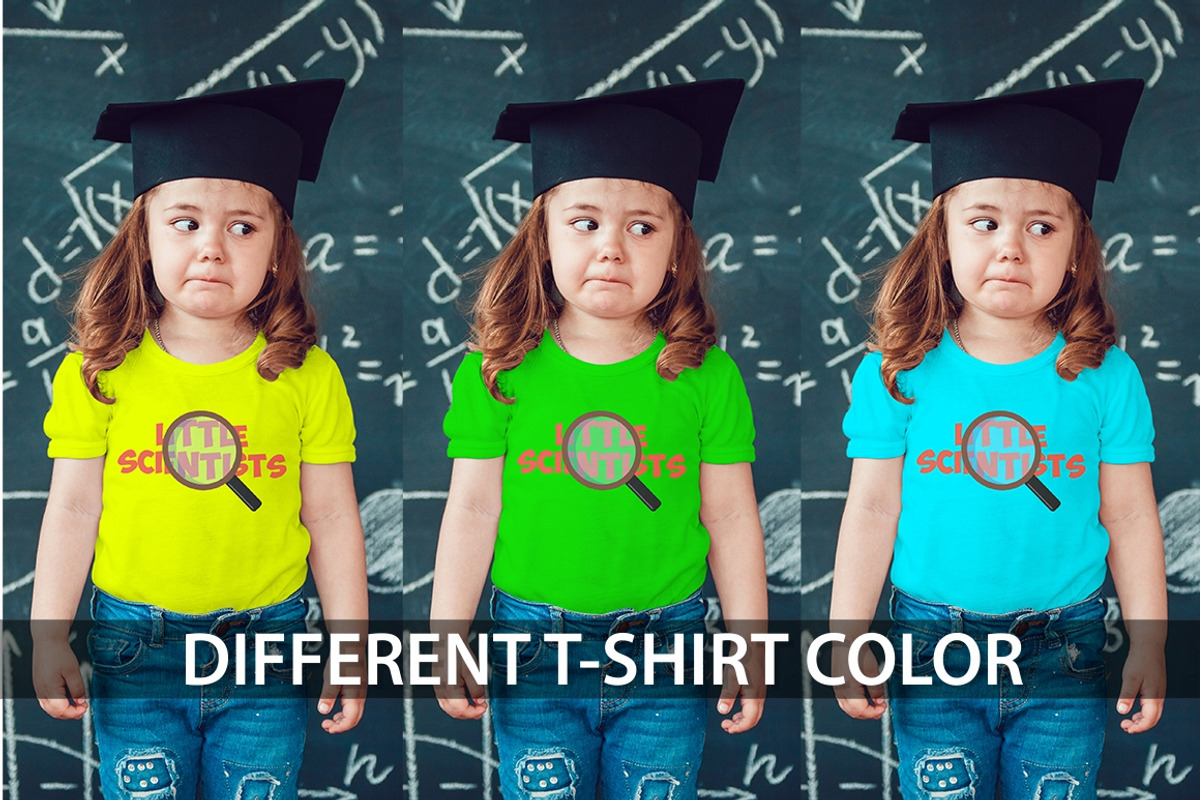 Little Scientists T-Shirt Mock-Up, a Shirt Mockup by Freeman Studio (Photo 3 of 11)