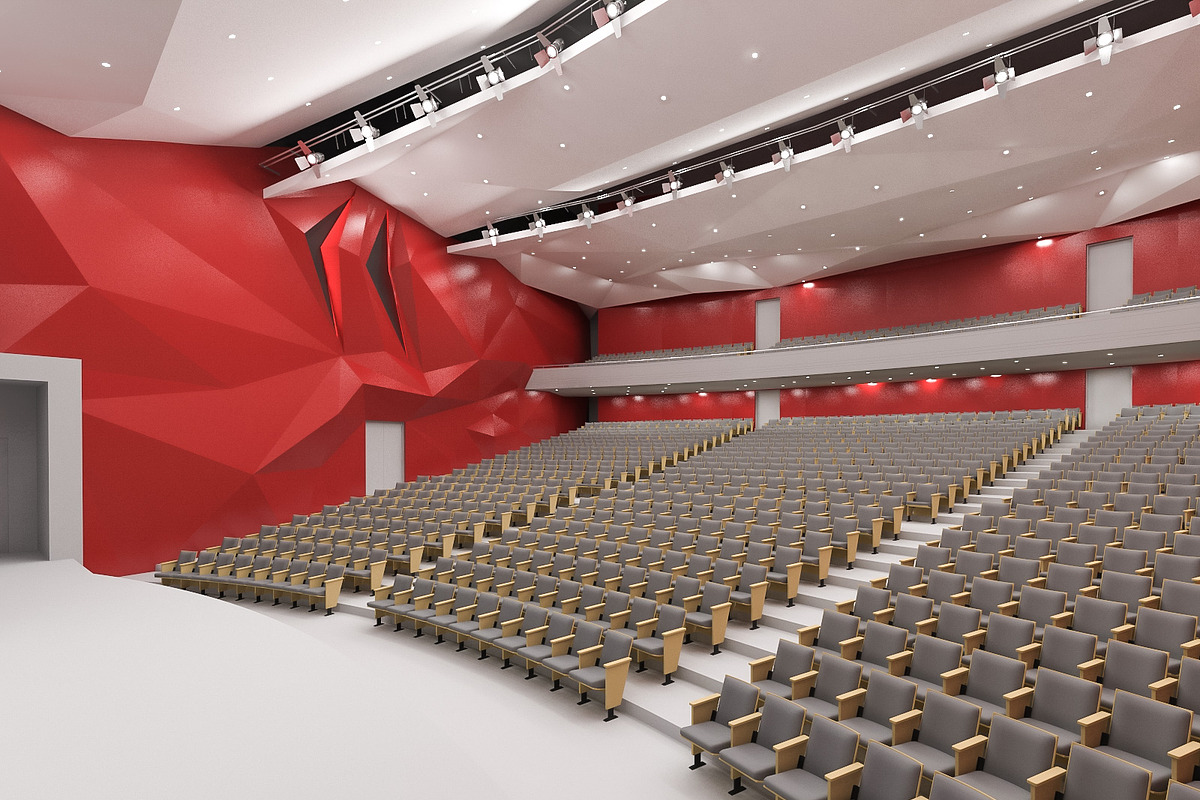 Theater Interior 1200 seats, an Architecture 3D Model by 3DNUTS