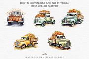 Halloween Truck With Pumpkin Clipart, a Seasonal Illustration by Rabbit Heart (Thumbnail 5 of 10)