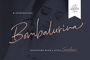Bombalurina Script (4 Fonts), a Script Font by Sarid Ezra (Thumbnail 1 of 9)
