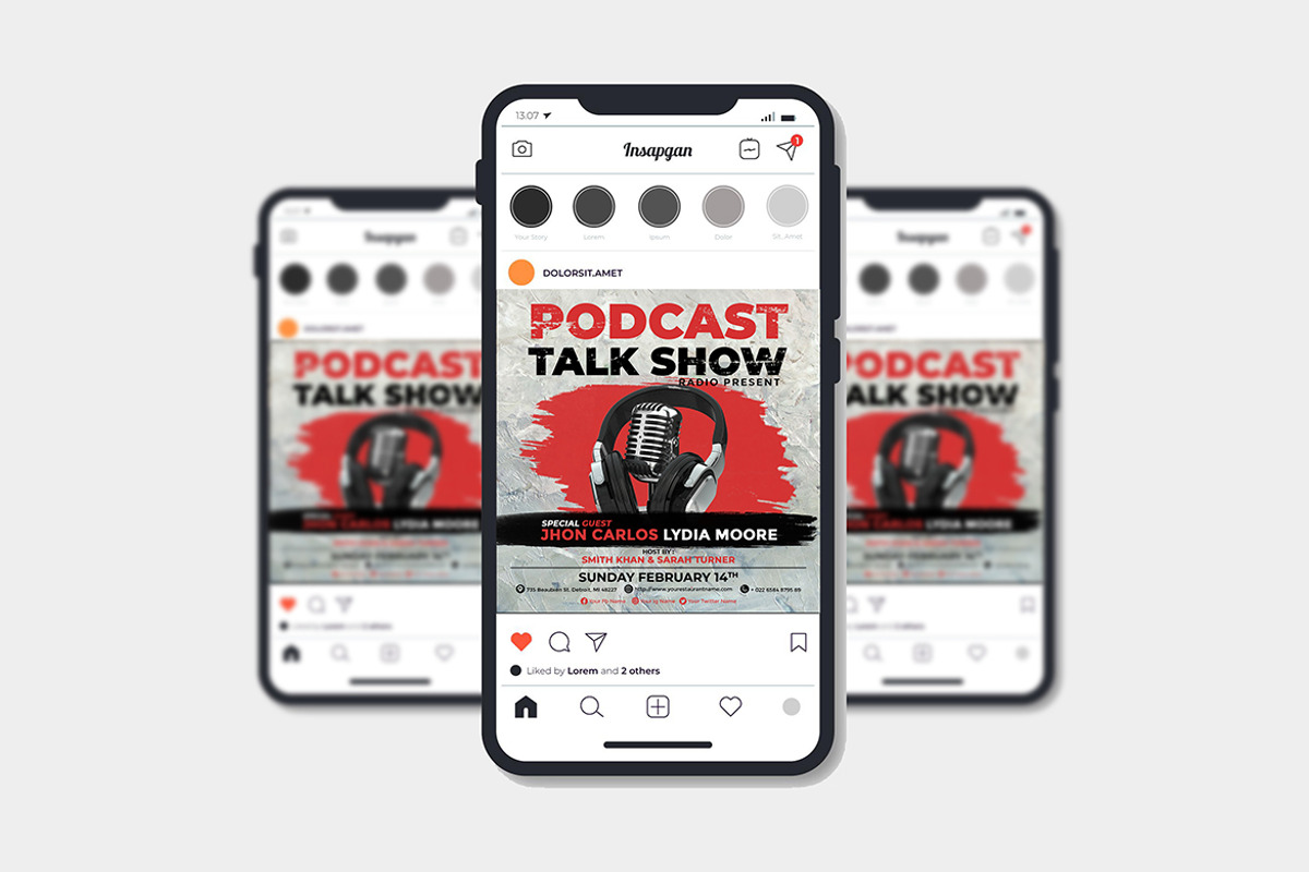 Podcast Flyer Template, a Flyer Template by imadeDesign (Photo 1 of 3)