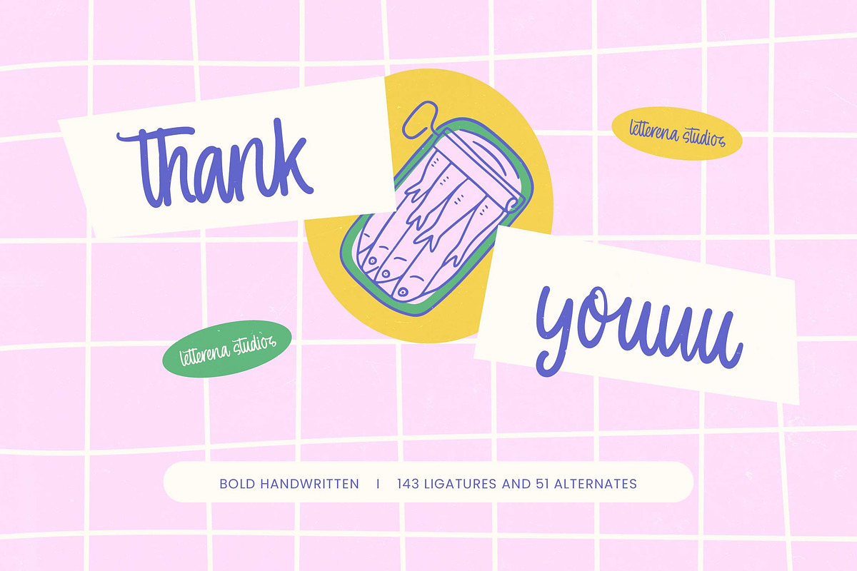 Chiller Sumer Bold Handwritten, a Script Font by Letterena Studios Script (Photo 15 of 15)