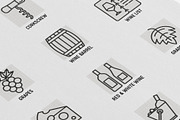 Wine | 16 Thin Line Icons Set, an Outline Icon by Alex Blogoodf (Thumbnail 7 of 9)