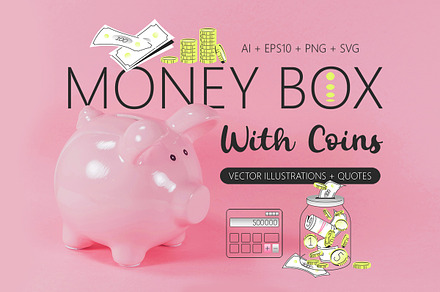 Money Box With Coins