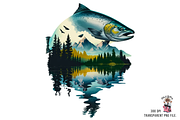 Salmon Forest PNG Bundle, a Graphic by Rina Akther (Thumbnail 3 of 11)