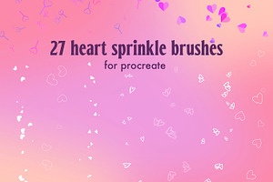 25 Procreate Hearts Sprinkles Brush