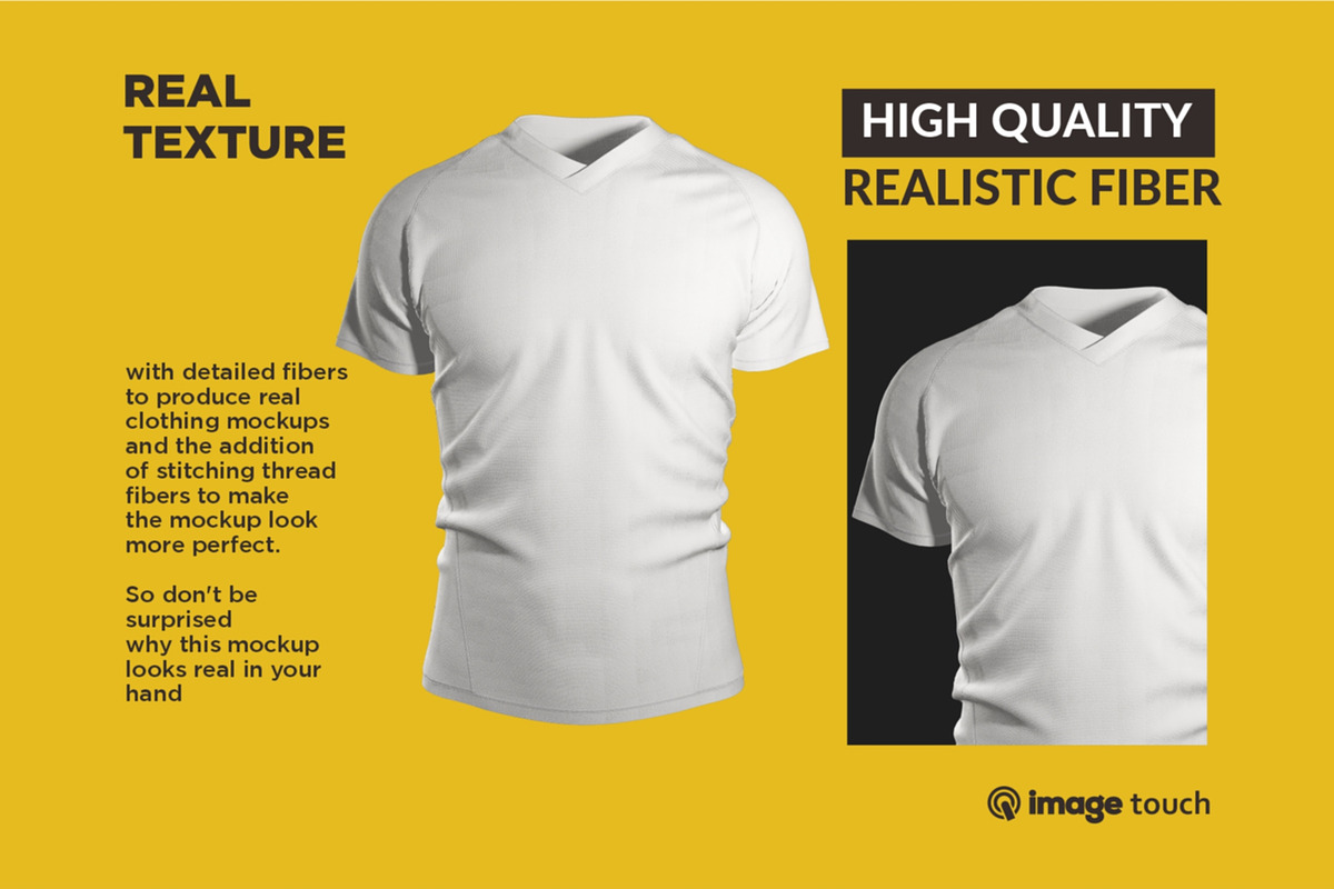 T-Shirt V-Neck Lid Short Mockup, a Shirt Mockup by image touch (Photo 3 of 4)