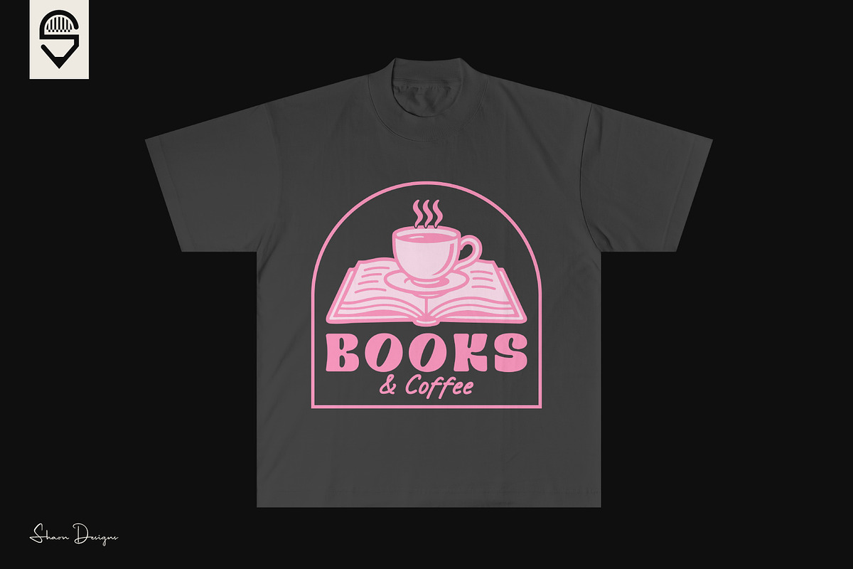 Books & Coffee – Lover Design, a Graphic by shaondesigns (Photo 3 of 4)
