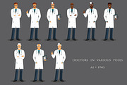 Doctors in various poses, a Healthcare Illustration by SonneLeo (Thumbnail 1 of 4)